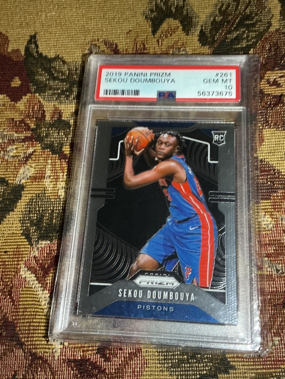 #261 Sekou Doumbouya 2019 Panini prizm NBA rookie card graded PSA 10